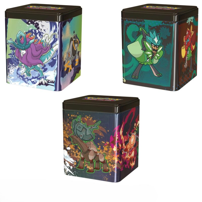 Pokémon TCG: Stacking Tin set de 3 latas INGLES