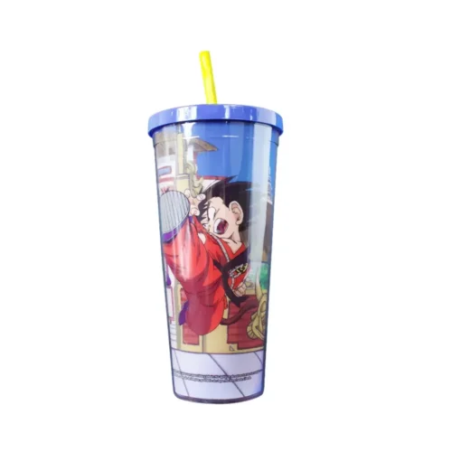 Geek Industry Vaso de Acrílico con tapa y popote  Dragon Ball Goku doble pared