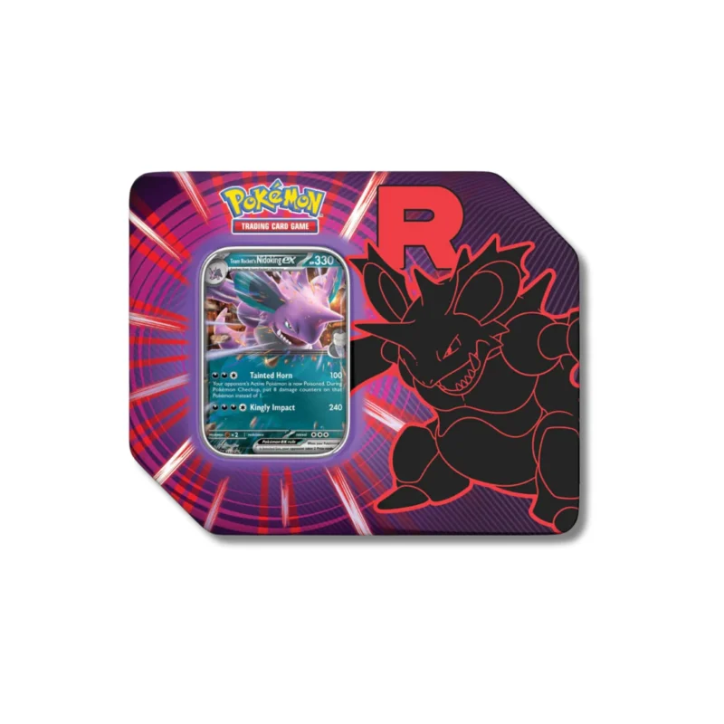 APARTADO PREVENTA Pokémon TCG: Team Rocket Nidoking Tin INGLÉS