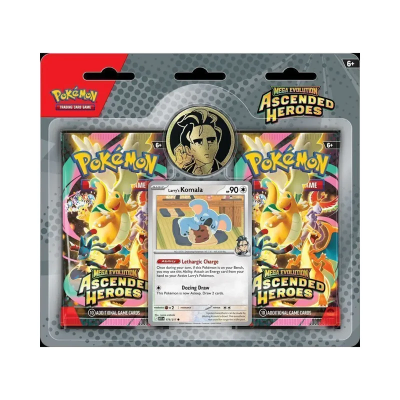 Pokémon TCG Ascended Heroes 3 Blister INGLÉS Erika y Larry (PAR)