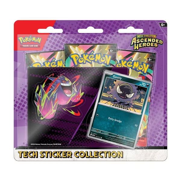 Pokémon TCG Ascended Heroes 3 Blister Gastly INGLÉS