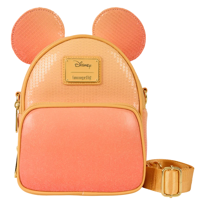 Loungefly Mickey Mouse Glitter Convertible Mini-Backpack Bag